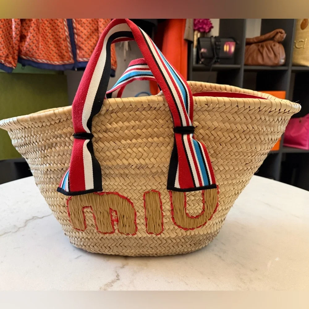 Miu Miu Raffia Handbag Basket bag - Picture 3 of 15